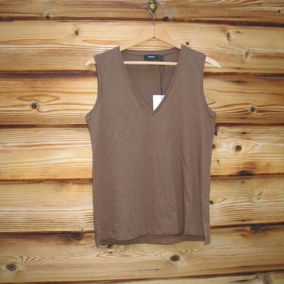 NWT Theory Slub Knit Sleeveless Cotton Top - Picture 2 of 11